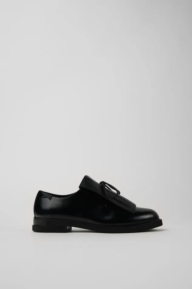 Flat Shoes Women Camper Twins Black Leather Shoe Flat Shoes Women Camper Twins Black Leather Shoe