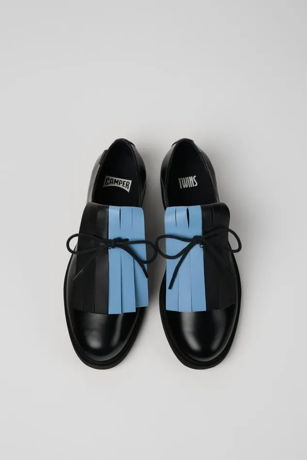 Flat Shoes Women Camper Twins Black Leather Shoe Flat Shoes Women Camper Twins Black Leather Shoe