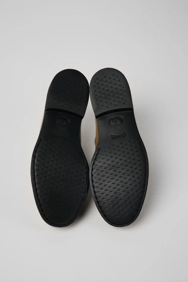 Flat Shoes Women Camper Twins Brown Leather Shoe Flat Shoes Women Camper Twins Brown Leather Shoe