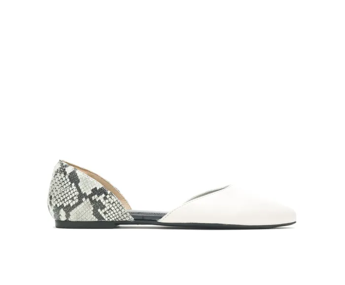 Flats and SlipOns Sadie D8217Orsay Ivorysnake Leather 8211 Hush Puppies Women