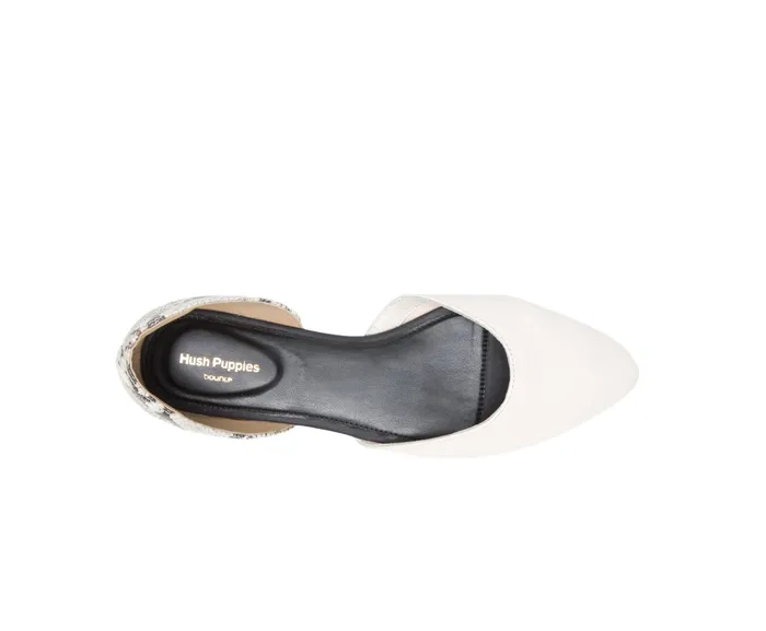 Flats and SlipOns Sadie D8217Orsay Ivorysnake Leather 8211 Hush Puppies Women