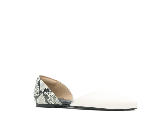 Flats and SlipOns Sadie D8217Orsay Ivorysnake Leather 8211 Hush Puppies Women