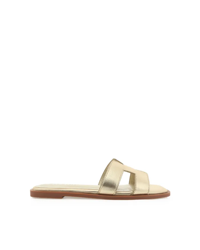 Flats Billini Sandals and Slides GORDY GOLD