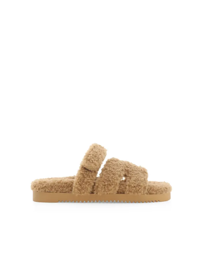 Flats Billini Sandals and Slides MIRIAM CAMEL TEDDY