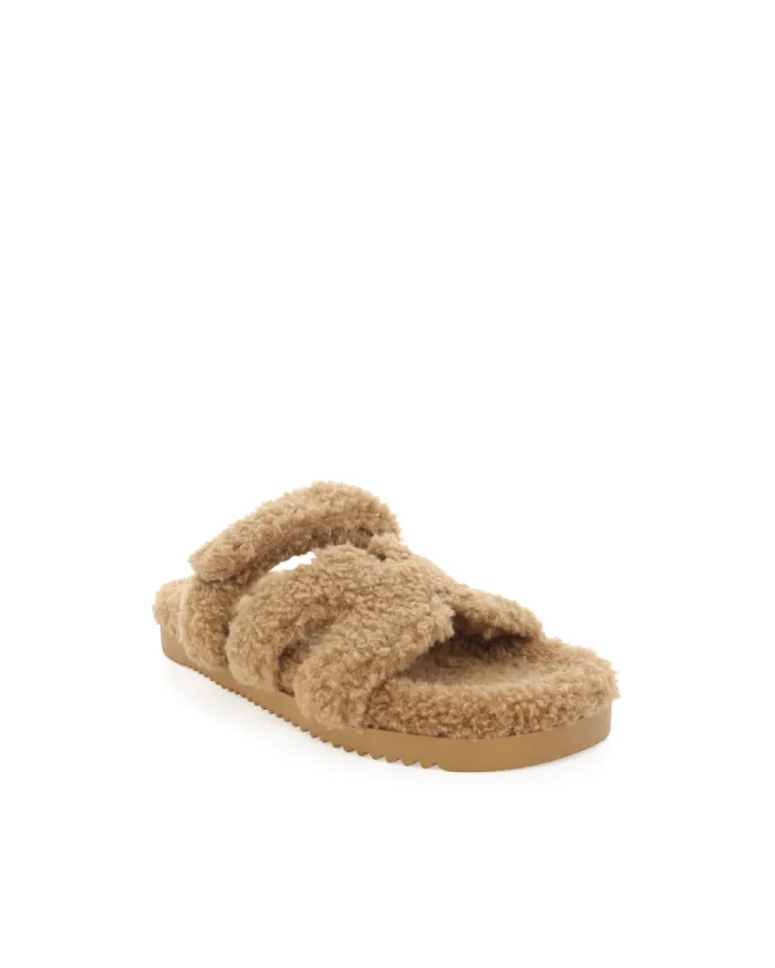 Flats Billini Sandals and Slides MIRIAM CAMEL TEDDY