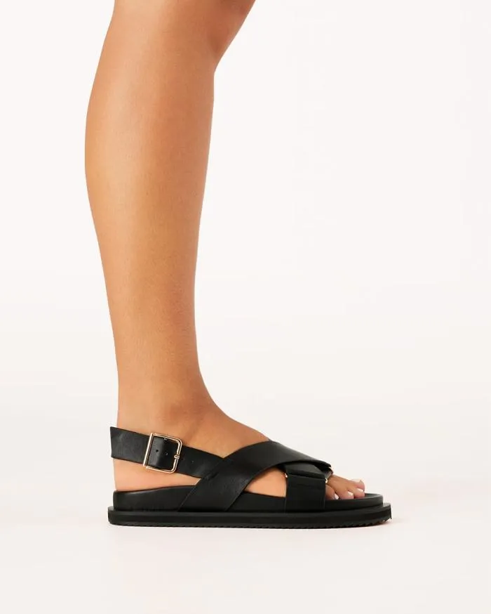 Flats Billini Sandals and Slides TRUDY BLACK