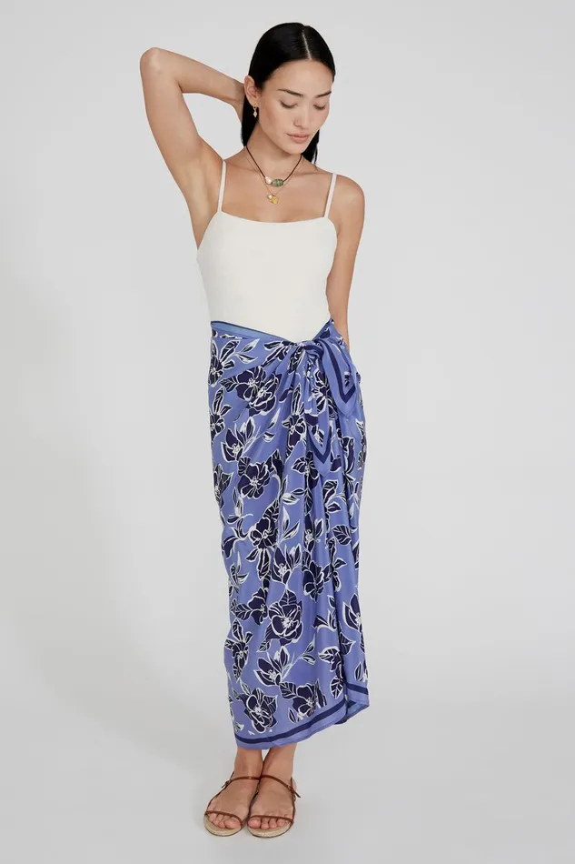 Floral Sarong Jacaranda Women Chan Luu Bottoms