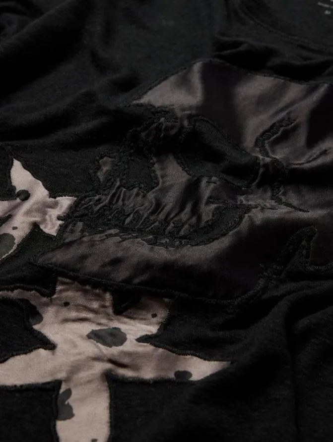 FLORAL SKULL TEE Black Clothing John Varvatos TShirts