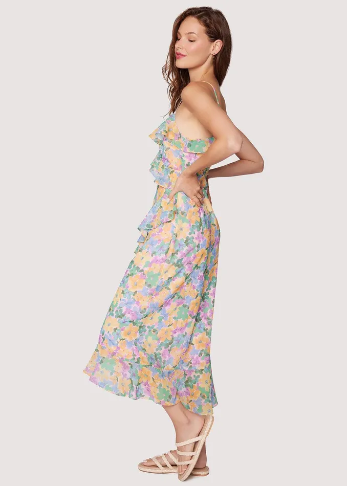Florescence Maxi Dress Yellowpurplefloral Women Lost Wander Dresses
