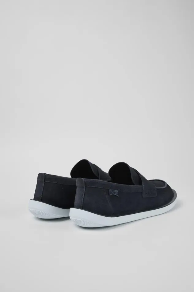Formal Shoes Men Camper Wagon Blue Nubuck Moccasin Formal Shoes Men Camper Wagon Blue Nubuck Moccasin