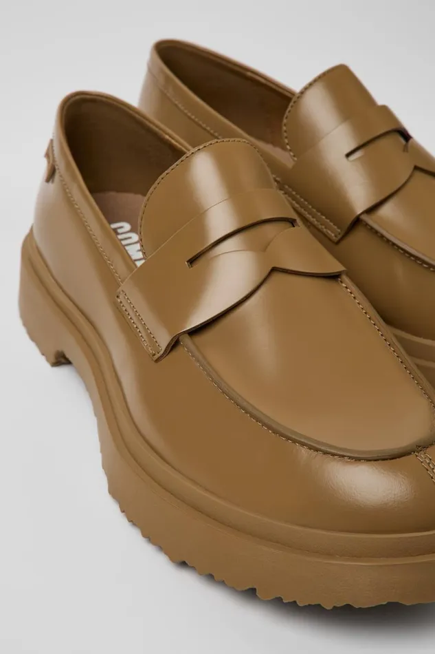 Formal Shoes Men Camper Walden Brown Leather Moccasin