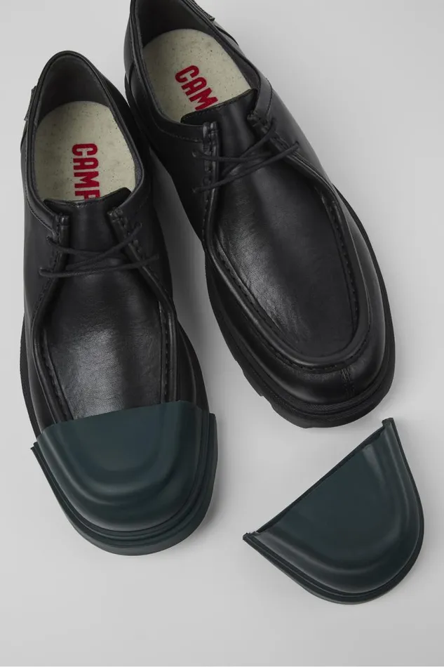 Formal Shoes Women Camper Junction Black Leather Shoes