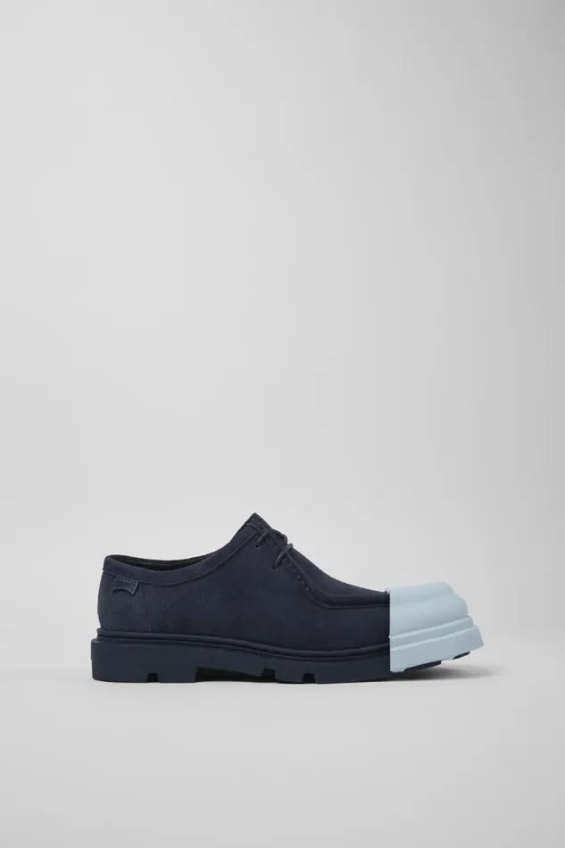Formal Shoes Women Camper Junction Blue Nubuck Shoes Formal Shoes Women Camper Junction Blue Nubuck Shoes
