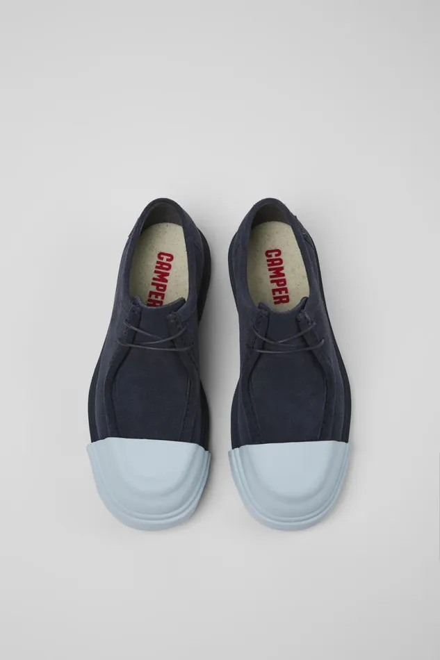 Formal Shoes Women Camper Junction Blue Nubuck Shoes Formal Shoes Women Camper Junction Blue Nubuck Shoes