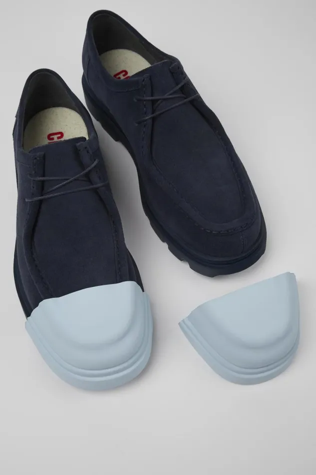 Formal Shoes Women Camper Junction Blue Nubuck Shoes Formal Shoes Women Camper Junction Blue Nubuck Shoes