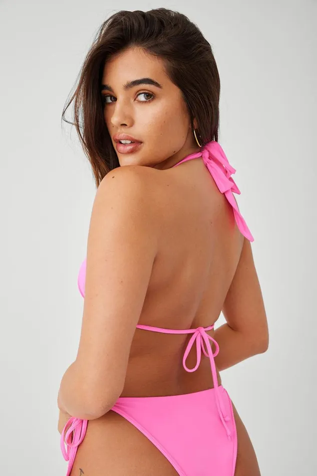 Frankies Bikinis Bikinis Women Diana Halter Bikini Top Watermelon