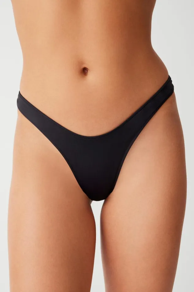 Frankies Bikinis Bikinis Women Full Moon Micro Bikini Bottom Black