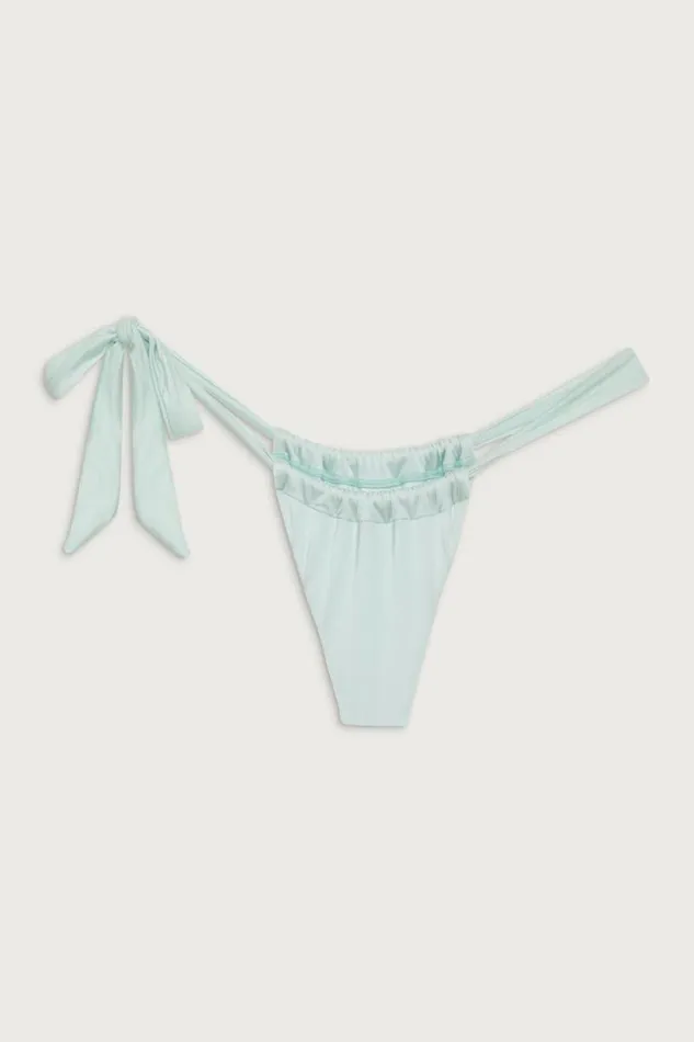 Frankies Bikinis Bikinis Women Kealy Shine Cheeky Bikini Bottom Pistachio