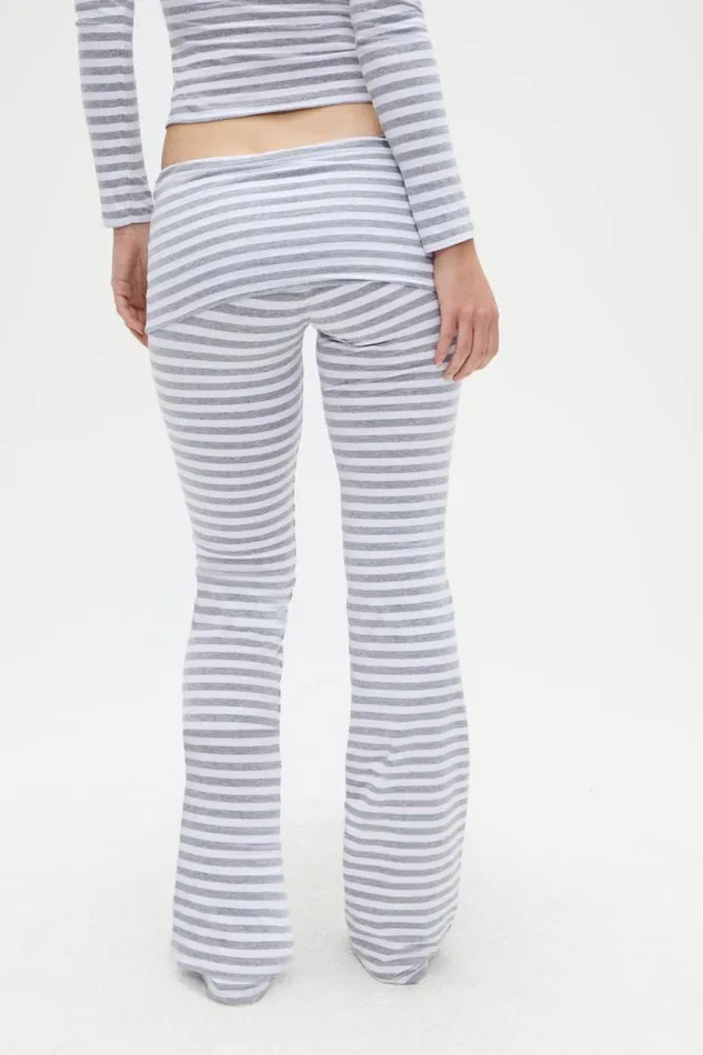 Frankies Bikinis Matching Sets Women Avenue Cotton Flare Legging Hazy Stripe