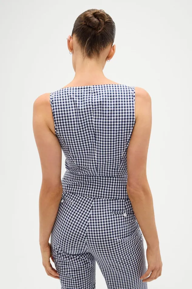 Frankies Bikinis Matching Sets Women Parlour Gingham Blouse Seaside Gingham