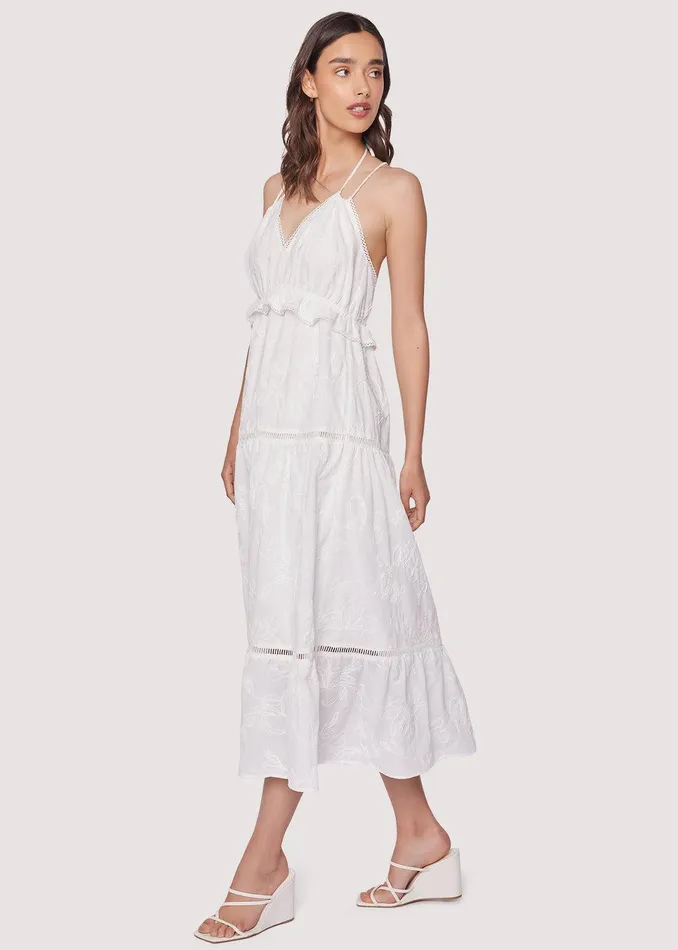 Freesia Whisper Maxi Dress White Women Lost Wander Dresses