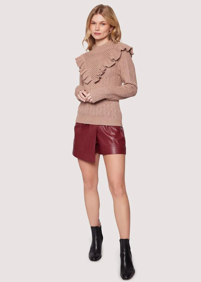Georgia Ruffle Top Moss Women Lost Wander Tops