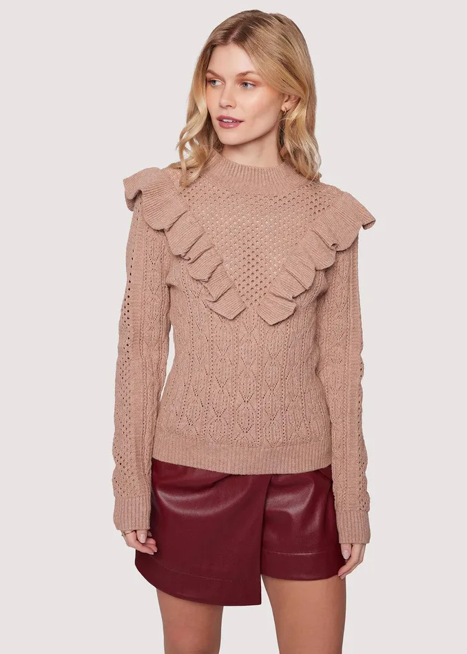 Georgia Ruffle Top Moss Women Lost Wander Tops