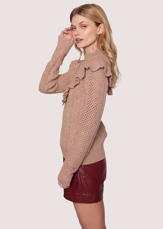 Georgia Ruffle Top Moss Women Lost Wander Tops