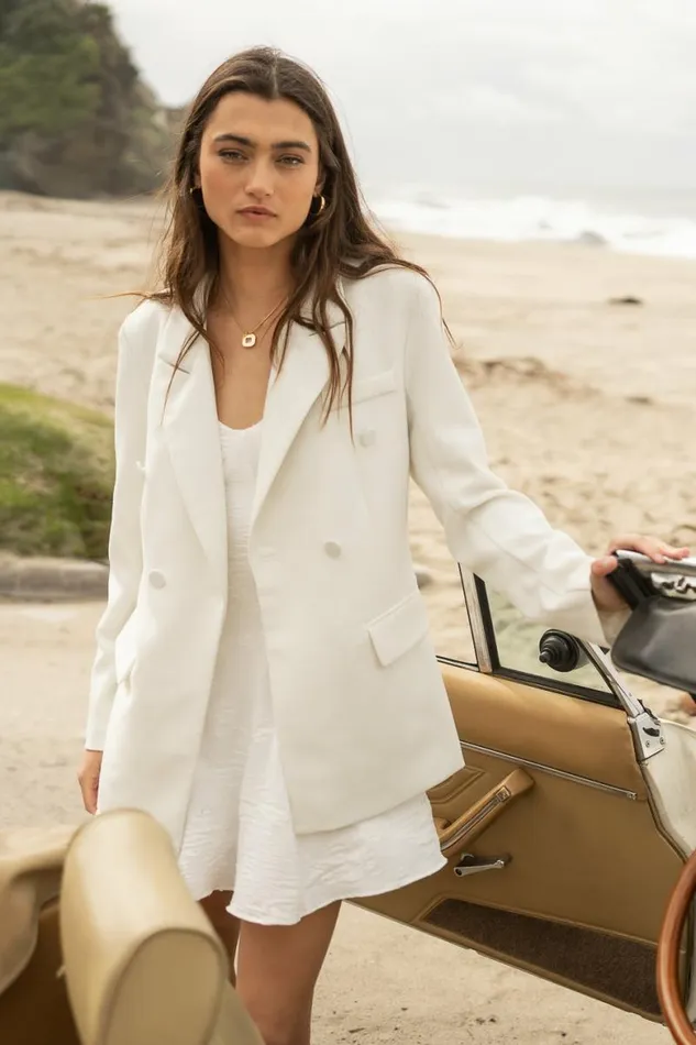 Gianna Blazer Ivory Women Bohme Jackets and Blazers