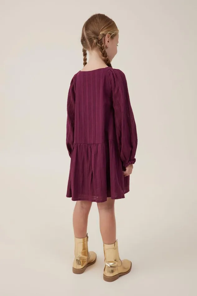 Girls 214 Dresses Cotton On Gemma Long Sleeve Dress Crushed Berry