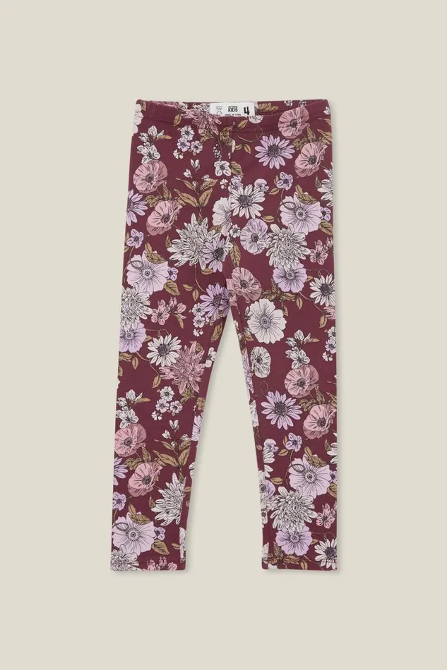 Girls 214 Leggings Pants and Jeans Cotton On Huggie Tights Annie Floralcrushed Berry