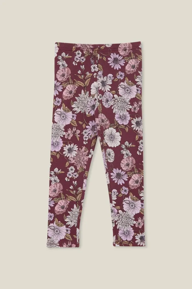 Girls 214 Leggings Pants and Jeans Cotton On Huggie Tights Annie Floralcrushed Berry
