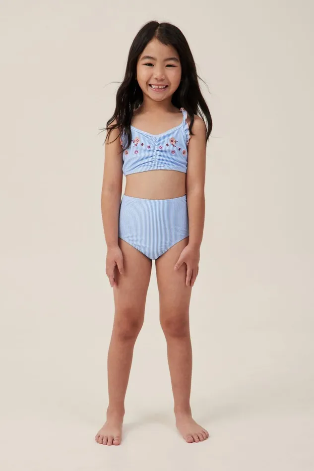 Girls 214 Swimwear Cotton On Jasmina Bikini Dusk Bluebirdie Stripe