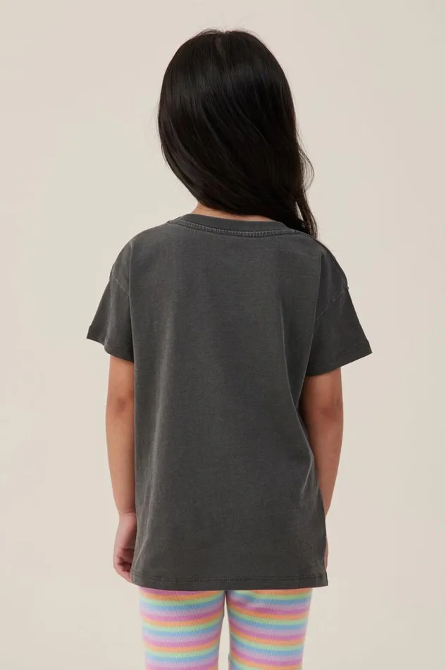 Girls 214 Tops and TShirts Cotton On Poppy Short Sleeve Print Tee Phantomwatching The Flowers Grow