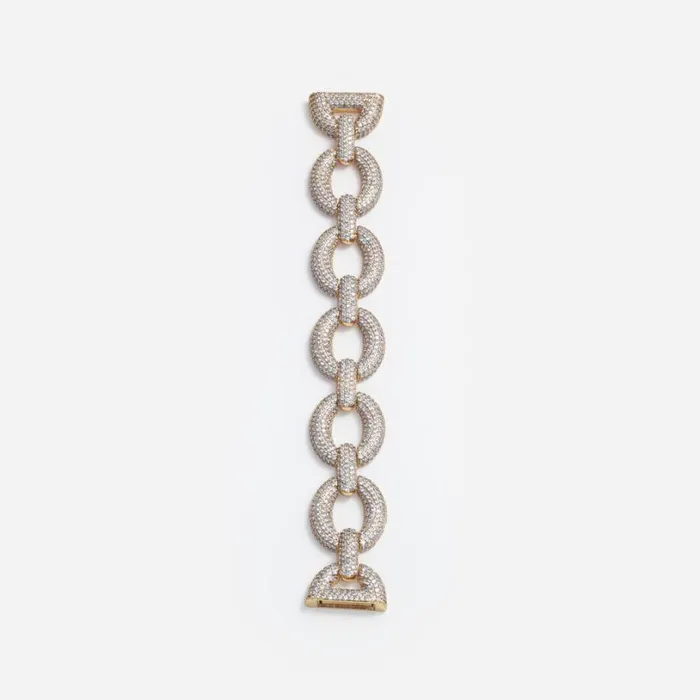 Gold Crystal Link Bracelet Women Self Portrait Jewellery Gold Crystal Link Bracelet Women Self Portrait Jewellery