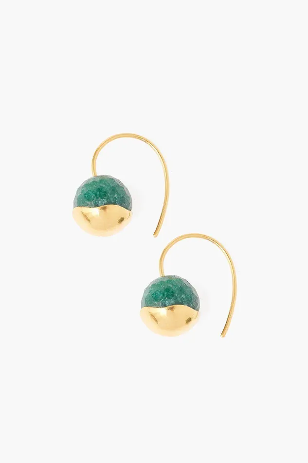 Gold Dipped Indian Aventurine Earrings Women Chan Luu Earrings