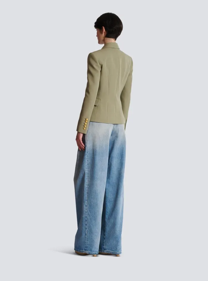 Grain De Poudre 6button Jacket Khaki Women Balmain Jackets And Blazers