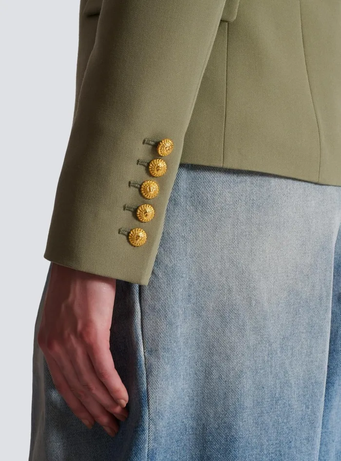 Grain De Poudre 6button Jacket Khaki Women Balmain Jackets And Blazers