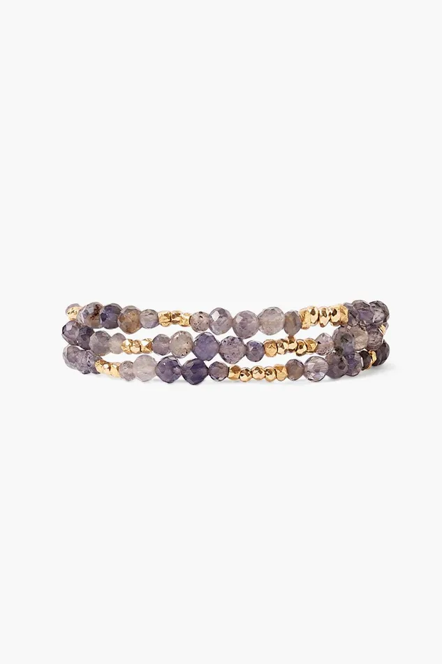 Granada Triple Naked Wrap Bracelet Iolite Gold Women Chan Luu Bracelets
