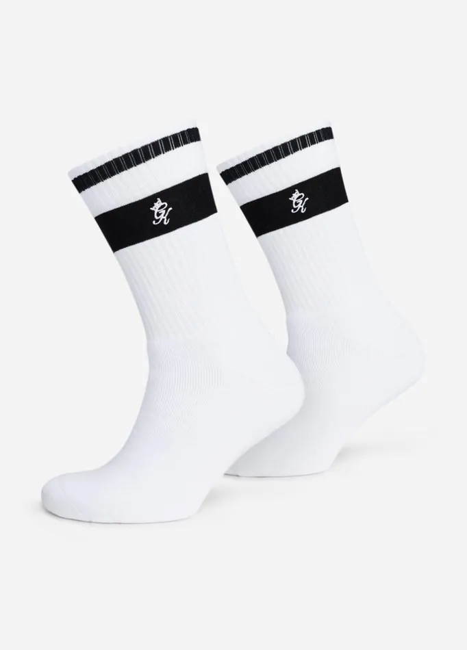 Gym King Accessories Men Ryu Socks 2pk 8211 White