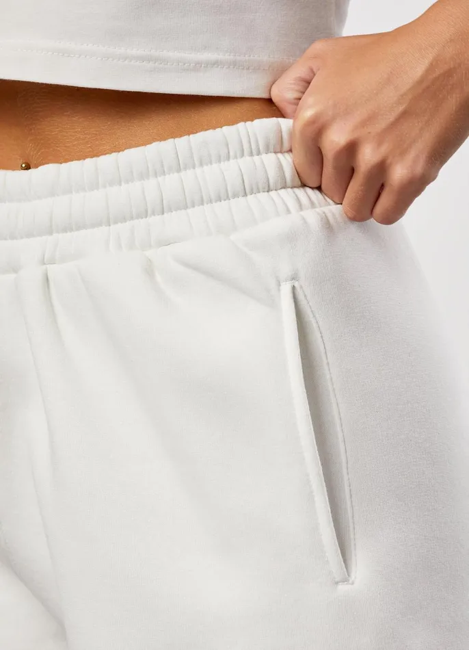 Gym King CoOrds Women 365 Fleece Shorts 8211 Cream