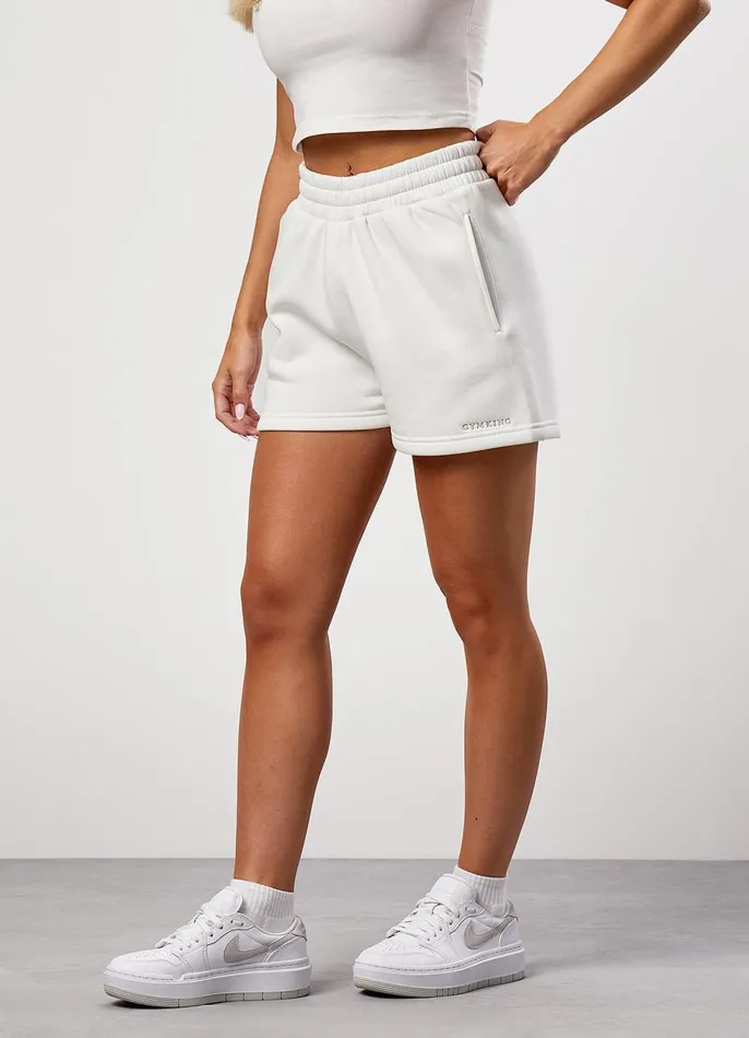 Gym King CoOrds Women 365 Fleece Shorts 8211 Cream