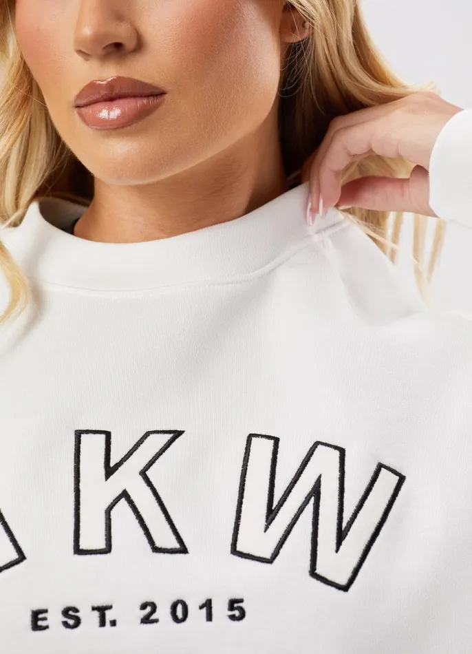 Gym King CoOrds Women GKW Relaxed Fit Crew 8211 Cream