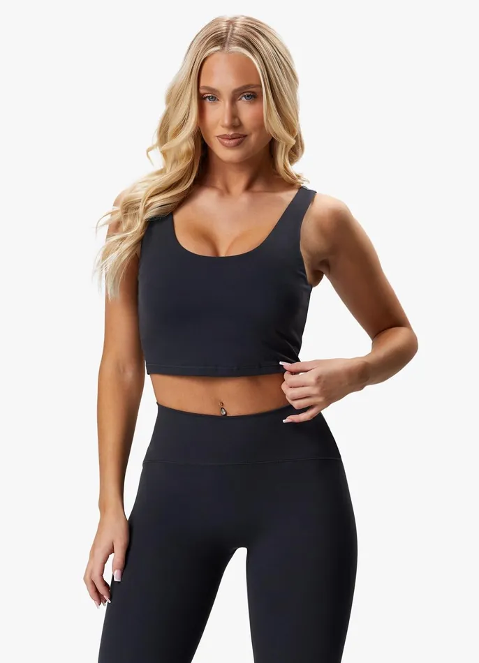Gym King CoOrds Women Peach Luxe Tank 8211 Pewter Luxe