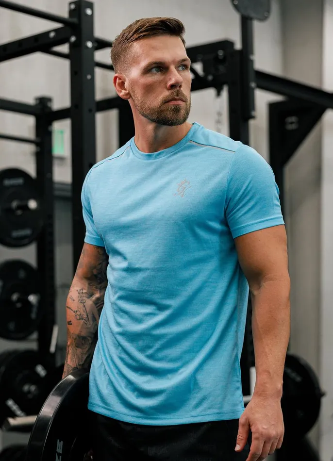 Gym King Gymwear Men Element Tee 8211 Aqua Sky Marl