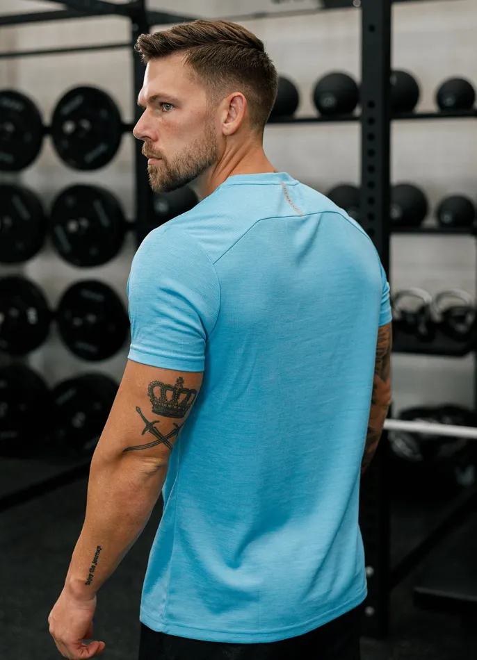 Gym King Gymwear Men Element Tee 8211 Aqua Sky Marl