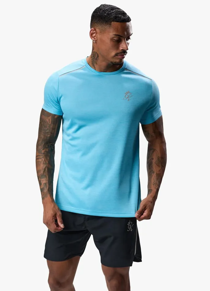 Gym King Gymwear Men Element Tee 8211 Aqua Sky Marl