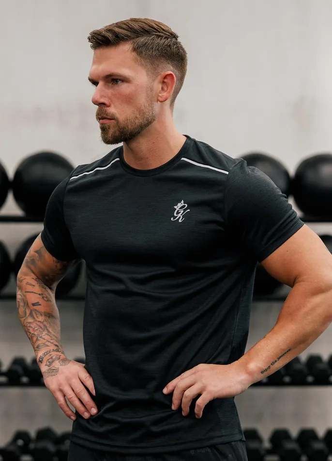 Gym King Gymwear Men Element Tee 8211 Black Marl