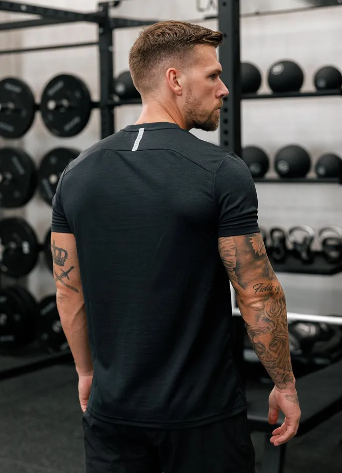 Gym King Gymwear Men Element Tee 8211 Black Marl
