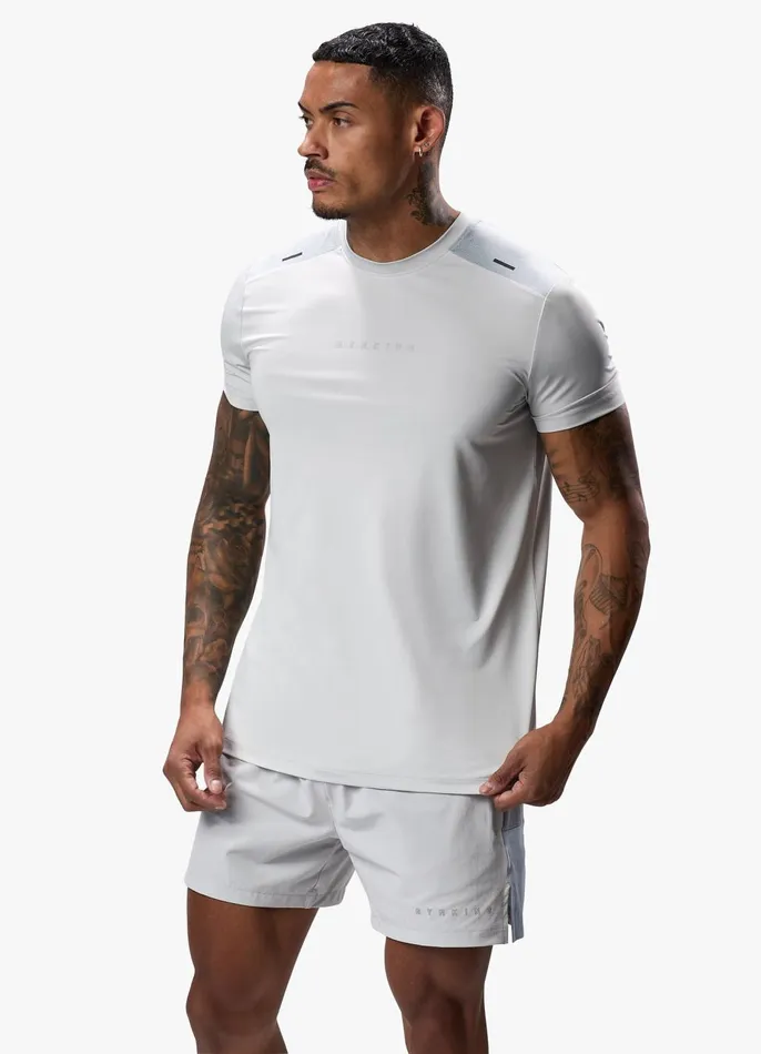Gym King Gymwear Men React Tee 8211 Light Grey